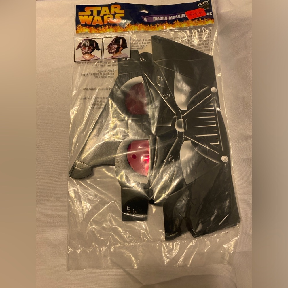 2 packs 4 masks in each pack Vintage Darth Vader Birthday Party Mask